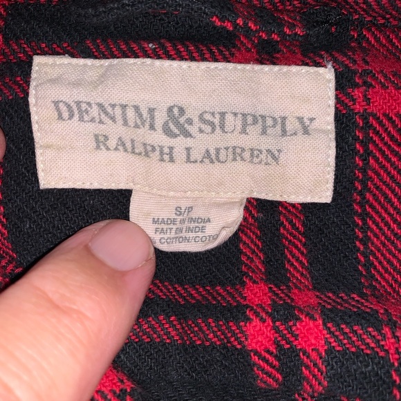 3 Ralph Lauren Denim & Supply Plaid Button-Up Shirts Set Heavy Cotton Fabric - Picture 12 of 16